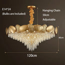 GobekUsa Crystal Tassles Pendant Light: Modern Luxury Chandelier for Living Room
