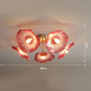 GobekUsa Lotus Leaf Glass Ceiling Chandelier with E14 Bulb