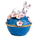 GobekUsa Enameled Metal Jewelry Trinket Box Figurines Hand Painted Storage Case