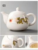 GobekUsa Dehua Clay Kung Fu Tea Set Teapot Gaiwan Samovar Coffeeware Teaware Bar