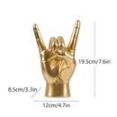 GobekUsa Gold Rock Hand Gesture Sculpture Figurine for Chic Home Decor