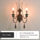 GobekUsa Country French Wall Lamp for Retro Living Room Bedroom Decor
