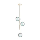 GobekUsa LED Glass Ball Pendant Light Brass Luminaire for Home Decor