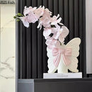 GobekUsa Butterfly Ceramic Vase Flower Pots Modern Aesthetic Room Decor