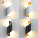 GobekUsa LED Spiral Wall Light: IP65 Waterproof Outdoor Lighting for Home Store, Corridor, Balcony