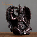 GobekUsa Baphomet Horned Devil Statue 16cm: Satanic Goat Figurine for Home Office Decor