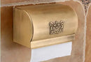 GobekUsa Antique Bronze Carved Bathroom Accessories Set: Towel Rack, Paper Holder, Toilet Brush Holder, Hooks