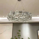 GobekUsa Crystal Ring Chandelier Chrome Ceiling Pendant Light