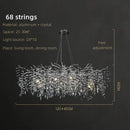 GobekUsa Crystal Pendant Chandelier Luxury LED Lighting Branch Design for Living and Dining Rooms