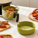 GobekUsa Air Fryer Oven Baking Tray Chicken Basket Mat Silicone Pot Grill Pan