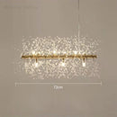 GobekUsa Dandelion Crystal Chandelier: Modern Nordic Style LED Pendant Light for Living Room