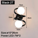 GobekUsa Black Copper LED Wall Lights for Bedroom - Nordic Wall Sconce Decro