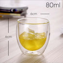 GobekUsa Double Wall Glasses Set - Tumbler Cup Holder Whiskey Wine Vodka Beer Champagne Milk Tea Mug