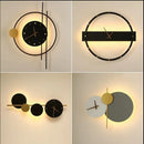 GobekUsa LED Wall Clock Sconce for Bedroom Living Room Home Decor Lighting