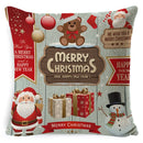 GobekUsa Christmas Deer Linen Pillow Cover 45x45cm for Home Sofa Decor