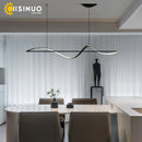 GobekUsa Dimmable LED Linear Chandelier Pendant for Kitchen Bedroom Dining Room
