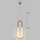 GobekUsa Gold Black LED Pendant Light: Single/Double Head, Long Line Hanging Lamp