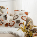 GobekUsa Geometric Embroidery Circle Stripe Cushion Cover | Home Sofa Decor Pillowcase