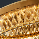 GobekUsa Crystal LED Dimmable Ceiling Lamp with Steel Body and Gray Glass
