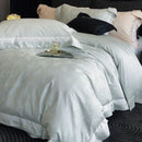 GobekUsa Butterfly Jacquard Bedding Set - 4Pcs Brushed Lyocell Cotton Duvet Cover & Sheet