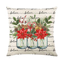 GobekUsa Christmas Snow Elk Pillow Cover for Festive Home Decor