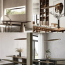 GobekUsa LED Linear Pendant Lights for Kitchen Dining Living Room Office