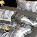 GobekUsa Jungle Print Flowers Bedding Set: Silky Soft Duvet Cover, Sheet Set, Pillowcase