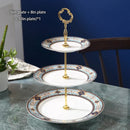 GobekUsa Bone China Fruit Plates Set Cake Stand Buffet Snack Dishes Elegant Tableware Decor