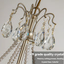 GobekUsa French Retro Pearl Crystal Chandelier for Home Dining Room Villa Luxury Decor