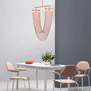 GobekUsa LED Aluminum Ceiling Chandelier Lighting Hanging Lamps for Foyer