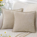 GobekUsa Blue Chenille Cushion Covers 18x18 Luxury Throw Pillow Cover for Home Decor