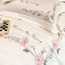 GobekUsa Luxe Floral Embroidery Bedding Set, Queen/King, 100% Cotton