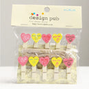 GobekUsa 50-Piece Mini Wooden Clips for Photos Crafts, 25mm Small Clothespin Decoration