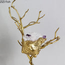 GobekUsa Golden Conch Metal Sculpture Decorative Figurine Artwork for Modern Home Decor