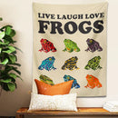 GobekUsa Frogs Tapestry Wall Hanging Psychedelic Hippie Aesthetic Tapestries Home Decor