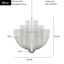 GobekUsa Geometric Iron Chandelier | Nordic Loft Pendant Light Fixture