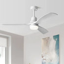 GobekUsa 42/52" DC Ceiling Fan with 3 ABS Blades, 35W Motor, 18W LED Light, Remote Control