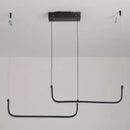 Modern Black Aluminum Linear LED Pendant Light