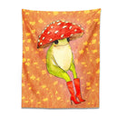 GobekUsa Cute Frog Cartoon Tapestry Wall Hanging - Forest Animals Hippie Boho Decor