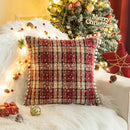 GobekUsa Christmas Plaid Cushion Cover, Classic Green Red Throw Pillow for Home Decor