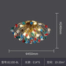 GobekUsa Colorful Crystal Chandelier LED Dining Room Lighting