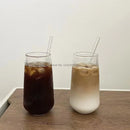 GobekUsa Clear Glass Coffee Cups Set of 6 - Heat-Resistant Vertical Design for Various Drinks