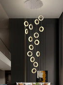 GobekUsa Crystal Gold LED Chandelier Modern Luxury Ceiling Lamp