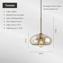 GobekUsa Industrial Glass Pendant Light for Living Room Kitchen Chandeliers