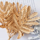 GobekUsa Gold Palm Leaves Vase: Artificial Plants for Home Decoration, Christmas, Wedding