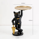 GobekUsa Bulldog Resin Statue Tray: Home Decor Sculpture Figurine Study Room Ornament