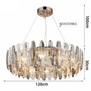 GobekUsa LED Leaf Chandelier: Modern Living Room Decor Lighting for Duplex Rotating Stairs