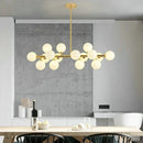 GobekUsa Glass Ball LED Chandelier Pendant Lamp, Modern Round Design for Home Decor Lighting