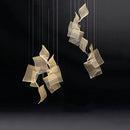 GobekUsa LED Chandelier: Modern Adjustable Hanging Lamp for Living Room and Staircase Lighting