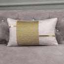 GobekUsa Frosted Gold Satin Lumbar Pillow Covers - Luxe Sofa Cushion Cases